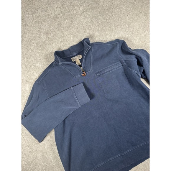 Duluth Trading Men's XL Navy Class Act Rib 1/4‎ Zip Mock Pullover Long Sleeve - Picture 2 of 9